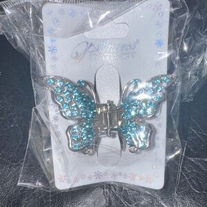Blue Butterfly Hair Claw Clip NEW